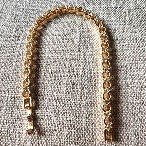 Goldtone Bracelet with Crystal Accents